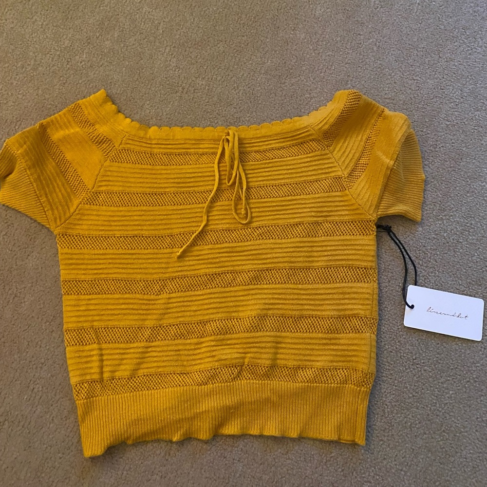 Yellow crop top
